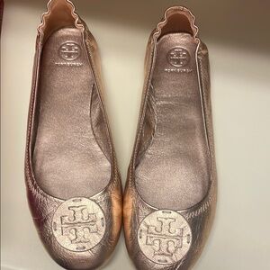 Tory Burch Metallic Ballet Flats